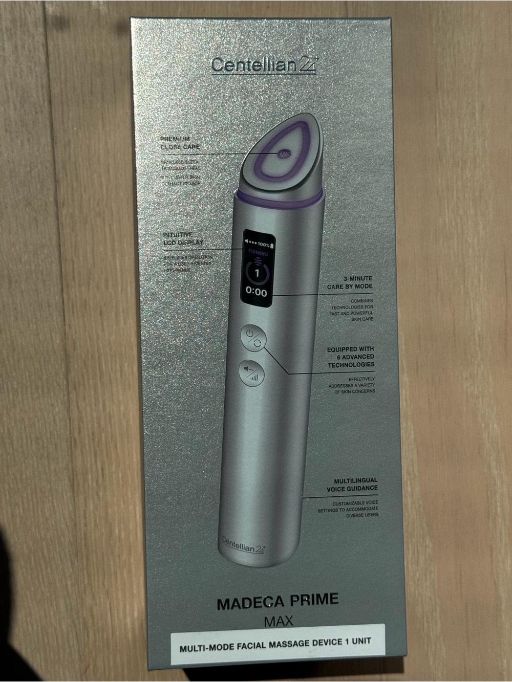 Centellian24 Madeca Prime Max Facial Massage Device - Silver & Purple